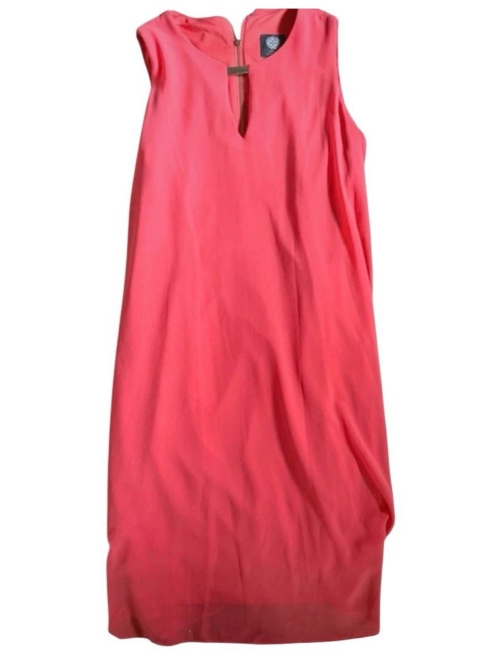 Vince Camuto Coral Pink Sleeveless Midi Dress